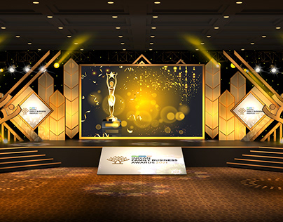 Cérémonie de remise de prix d'entreprise sur scène